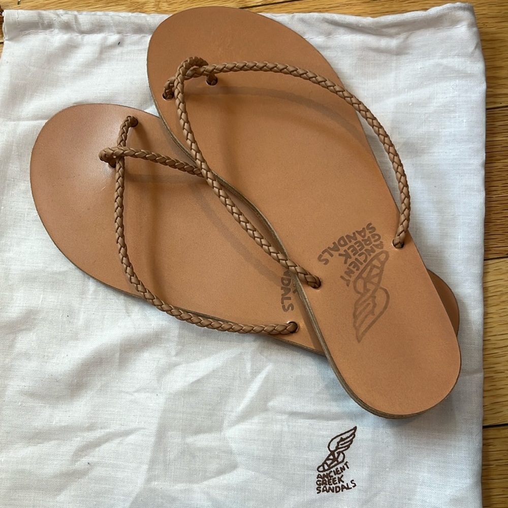 Ancient Greek Sandals Adrahti Toe Ring Sandals